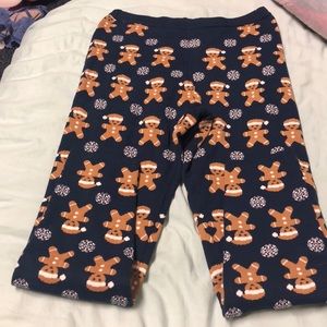 Long length leggings gingerbread men